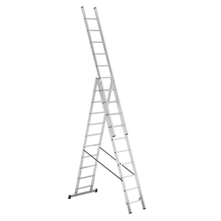 ALPOS Алюминиевая 3-секционная лестница-стремянка 3Х10 ступ. (арт. 3810)