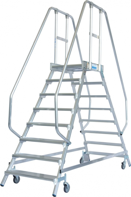 KRAUSE Stabilo Двухсторонняя передвижная лестница с платформой 2Х8 ступ. (арт. 820280)