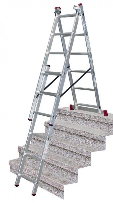 KRAUSE Corda Aлюминиевая лестница с доп. функцией 3Х6 ступ. (арт. 013361)