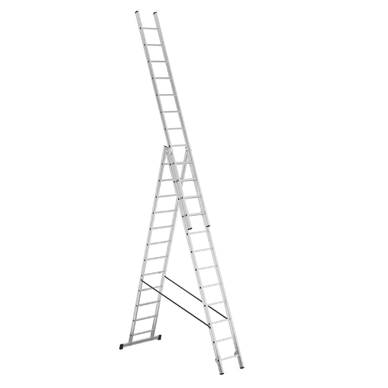 ALPOS Алюминиевая 3х-секционная лестница-стремянка 3Х12 ступ. (арт. 3812)