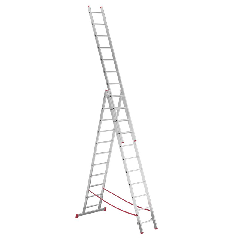 ALPOS Алюминиевая 3-секционная лестница-стремянка Alpos 3Х11 ступ. (арт. 4411)