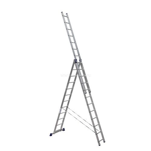 ALUMET Алюминиевая трехсекционная лестница-стремянка (3Х12) ступ. (6312)