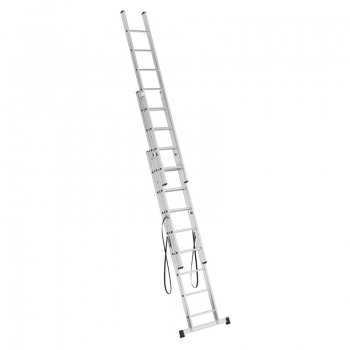 ALPOS Алюминиевая 3-секционная лестница-стремянка 3Х8 ступ. (арт. 3808)