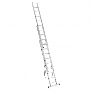 ALPOS Алюминиевая 3-секционная лестница-стремянка 3Х9 ступ. (арт. 3809)