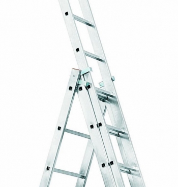 ALPOS Алюминиевая 3-секционная лестница-стремянка 3Х8 (арт. 4408)