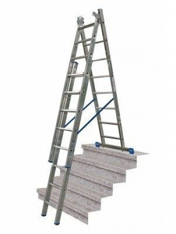 KRAUSE Tribilo Универсальная 3-секционная лестница 3x8 ступ. с доп. функ. (арт. 129741)