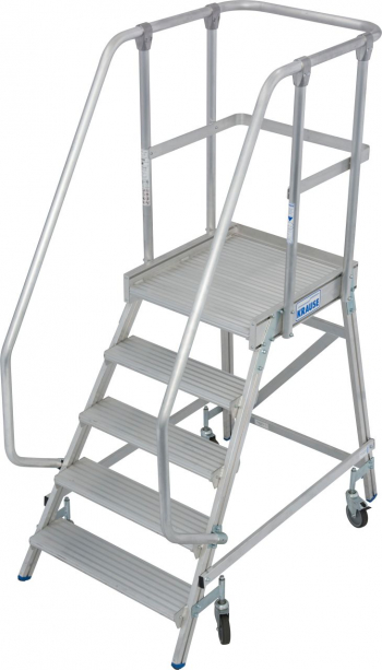 KRAUSE Stabilo Односторонняя передвижная лестница с платформой 5 ступ. (арт. 820150)