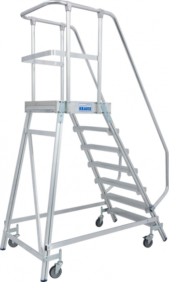 KRAUSE Stabilo Односторонняя передвижная лестница с платформой 7 ступ. (арт. 820174)