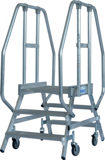 KRAUSE Stabilo Двухсторонняя передвижная лестница с платформой 2Х3 ступ. (арт. 820235)