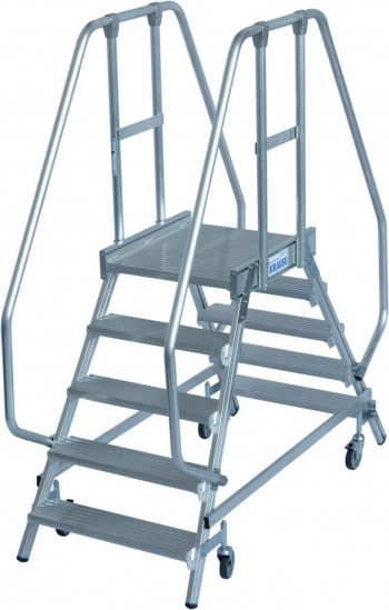 KRAUSE Stabilo Двухсторонняя передвижная лестница с платформой 2Х5 ступ. (арт. 820259)