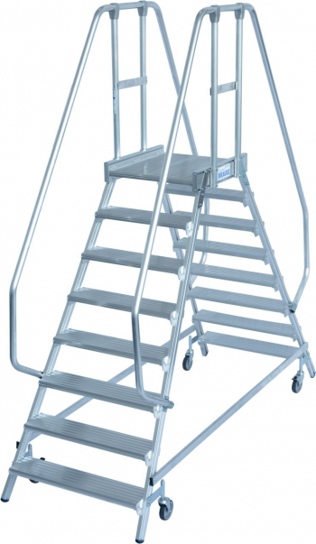 KRAUSE Stabilo Двухсторонняя передвижная лестница с платформой 2Х8 ступ. (арт. 820280)
