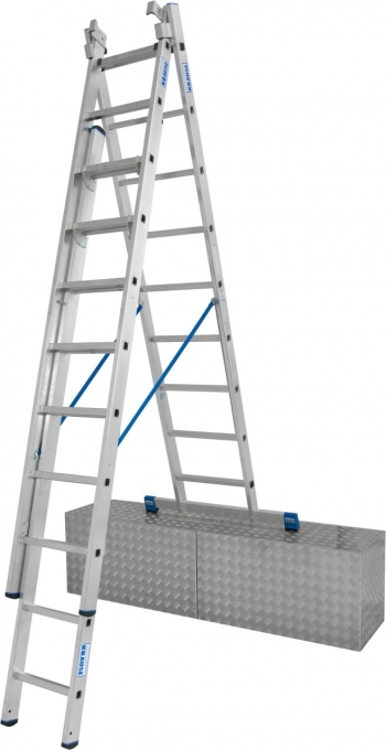 KRAUSE Stabilo Профессиональная 3х-секционная лестница с доп.функцией 3Х9 ступ. (арт. 133755)