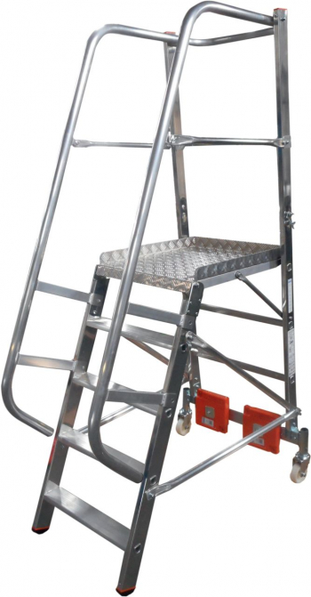 KRAUSE Stabilo Vario Kompakt Лестница с платформой 5 ступ. траверса 750 (арт. 833006)