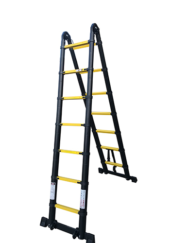 Профессиональная телескопическая лестница-стремянка 3.80 м 2х6 ступ.