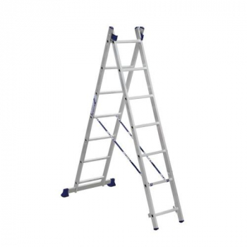ALUMET Алюминиевая двухсекционная лестница 2Х7 ступ. (арт. 5207)