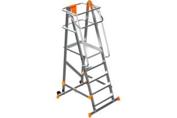 Лестница с платформой SARAYLI односторонняя 5 ступ. (арт. 8104)
