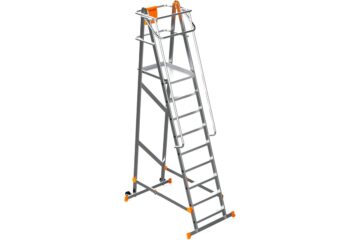 Лестница с платформой SARAYLI односторонняя 9 ступ. (арт. 8108)